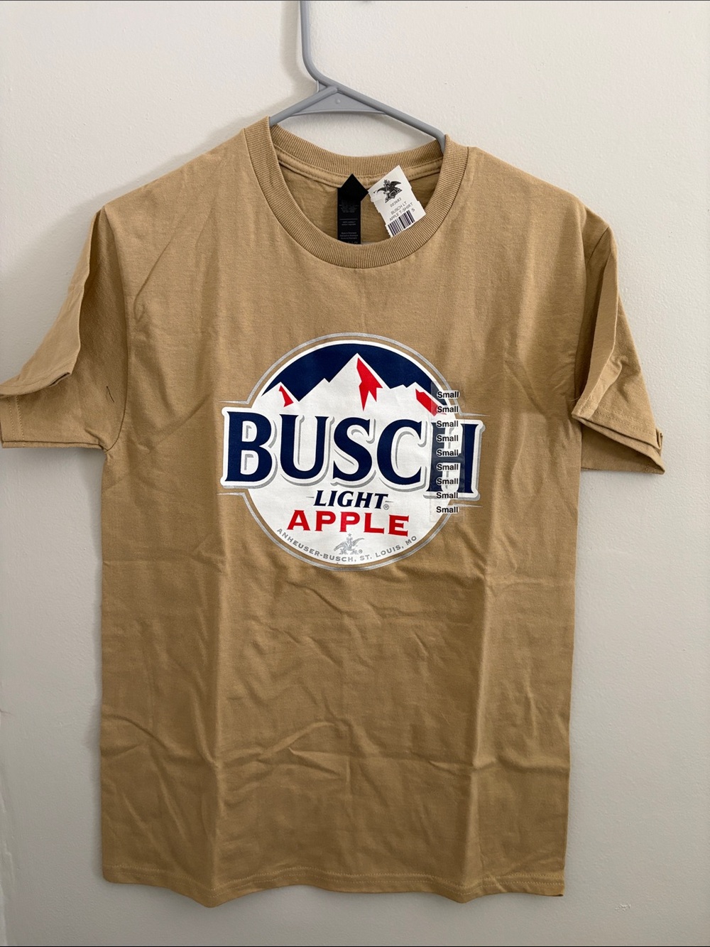 Gildan Tan Busch Light Apple Graphic Tee